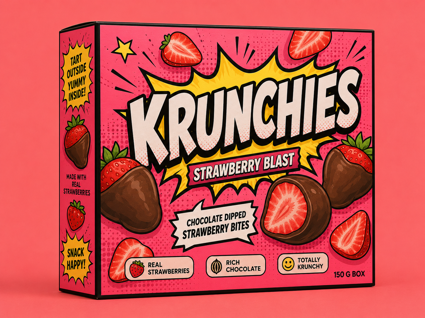 Strawberry Blast Krunchies packaging concept
